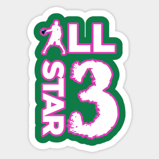 All Star Gear | White and Purple Sticker